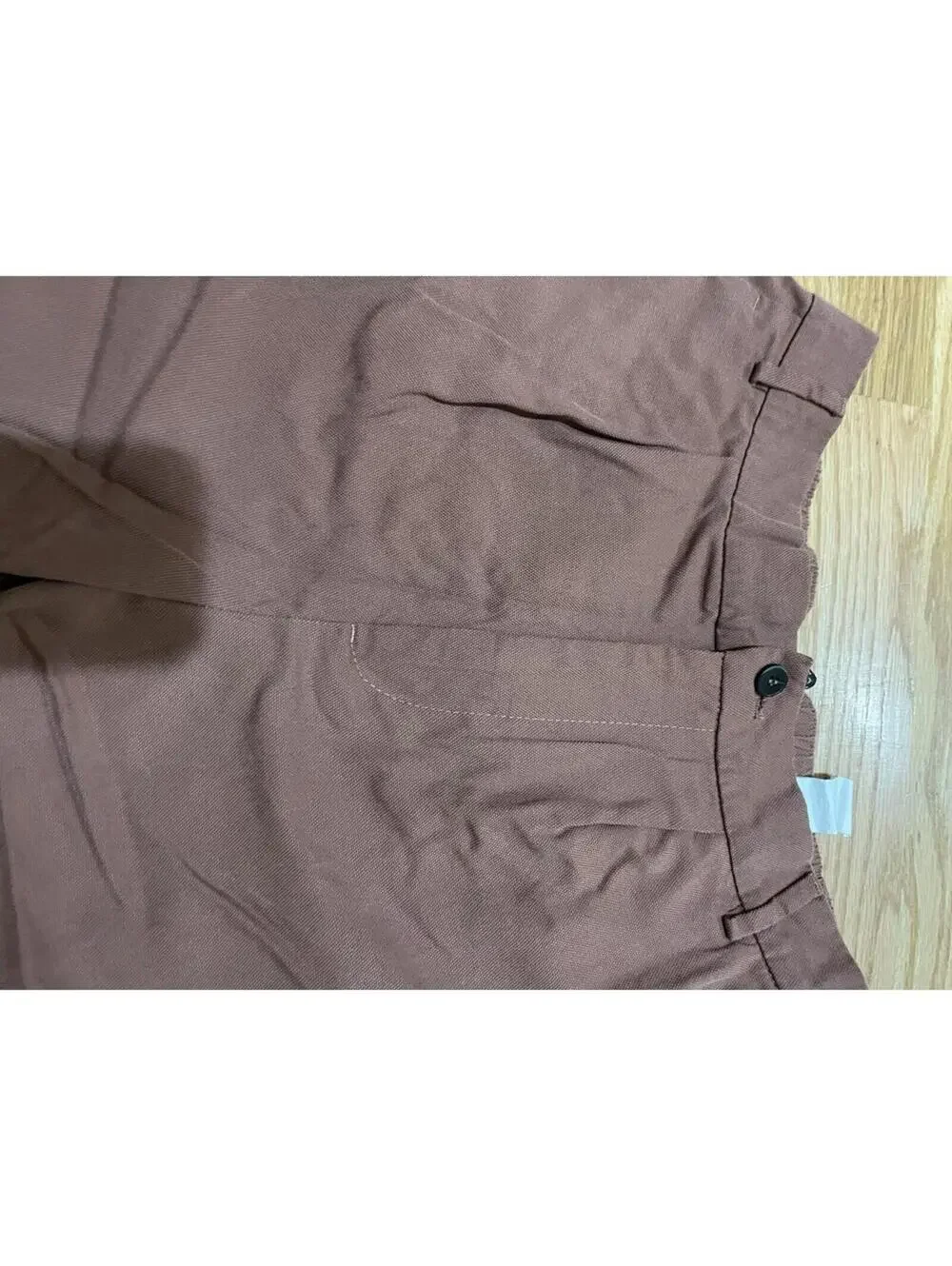 Zara Woman Brown Pants X small Ankle Length comfort wide Cotton/ linen viscose
